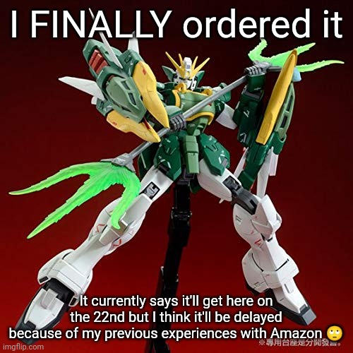 AADSESTDYGGSRWQHGYRYFUNIJONUGINOJUGTD | I FINALLY ordered it; It currently says it'll get here on the 22nd but I think it'll be delayed because of my previous experiences with Amazon 🙄 | made w/ Imgflip meme maker