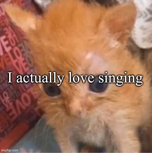 skrunkly | I actually love singing | image tagged in skrunkly | made w/ Imgflip meme maker
