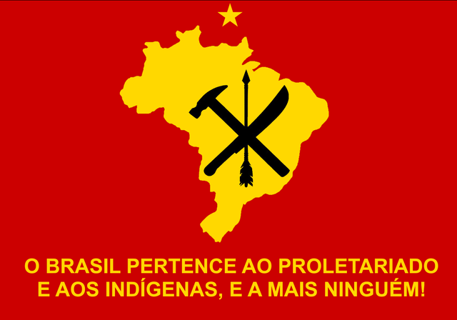 High Quality O Brasil Pertence Ao Proletariado e aos Indígenas, e a mais ning Blank Meme Template