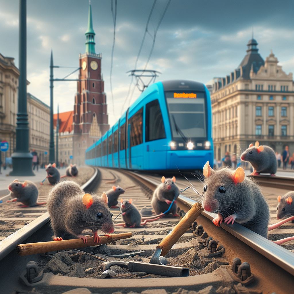 Szczury remontujące tory Blank Meme Template