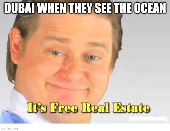It's Free Real Estate | DUBAI WHEN THEY SEE THE OCEAN | made w/ Imgflip meme maker