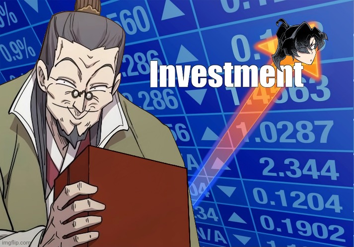 Profit-guarantee investment | image tagged in stonks,mount hua,chung myung | made w/ Imgflip meme maker