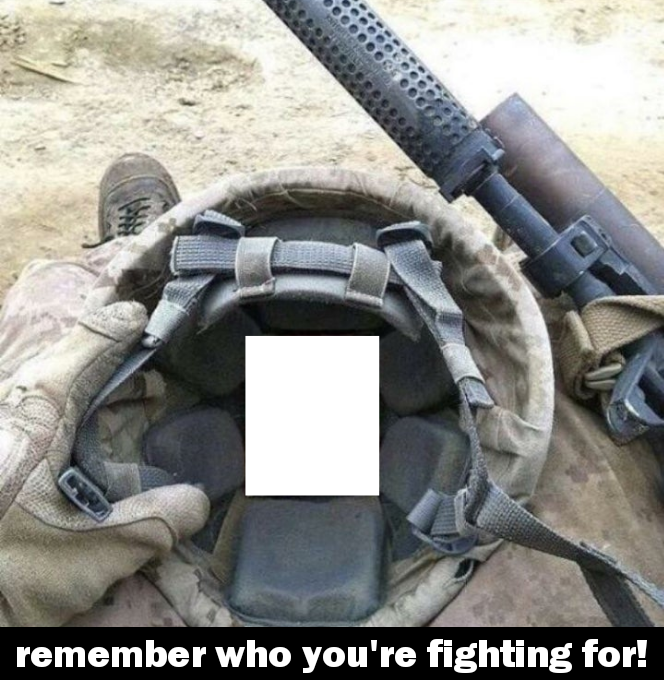 remember who you're fighting for! Blank Meme Template