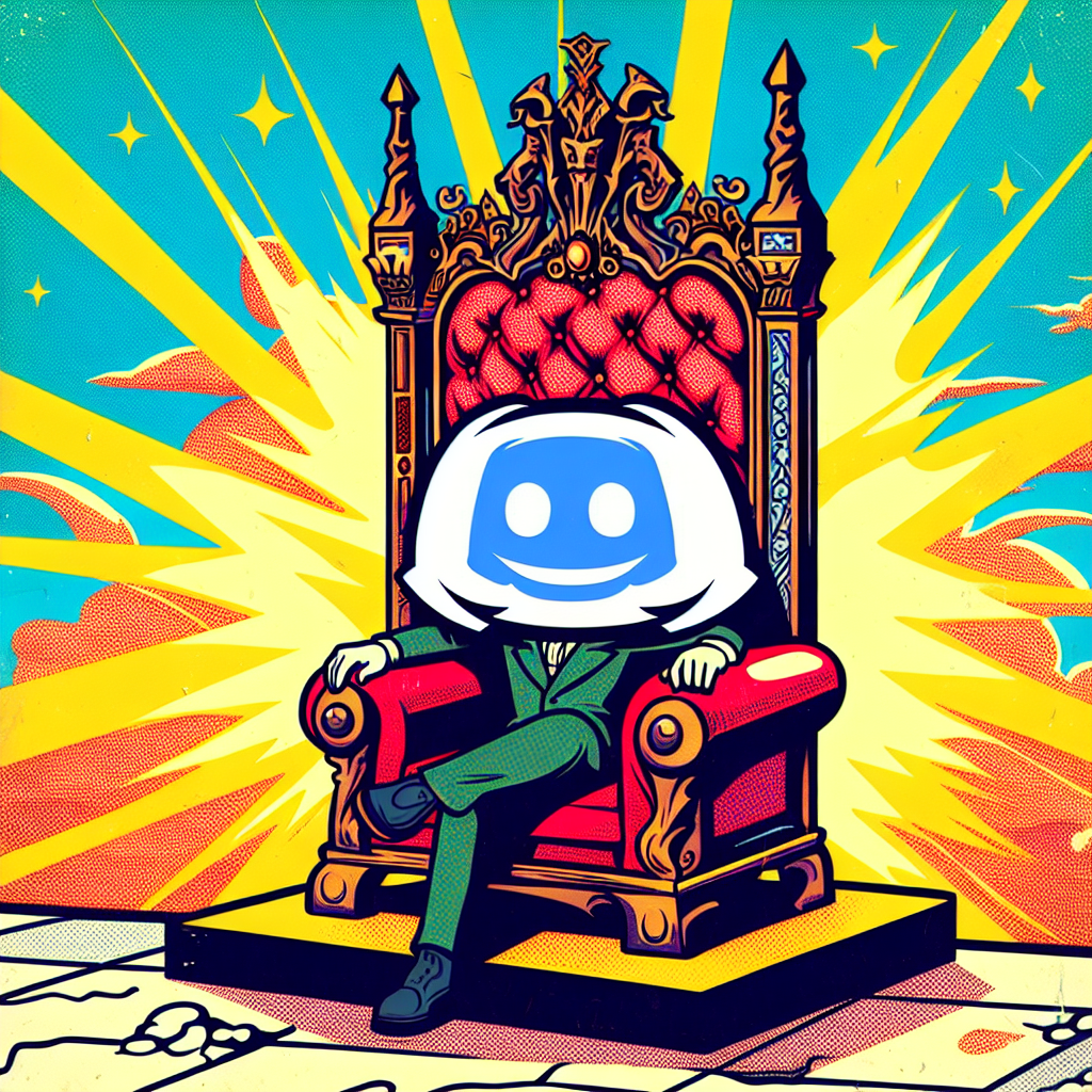 High Quality Discord server sitting on a throne Blank Meme Template