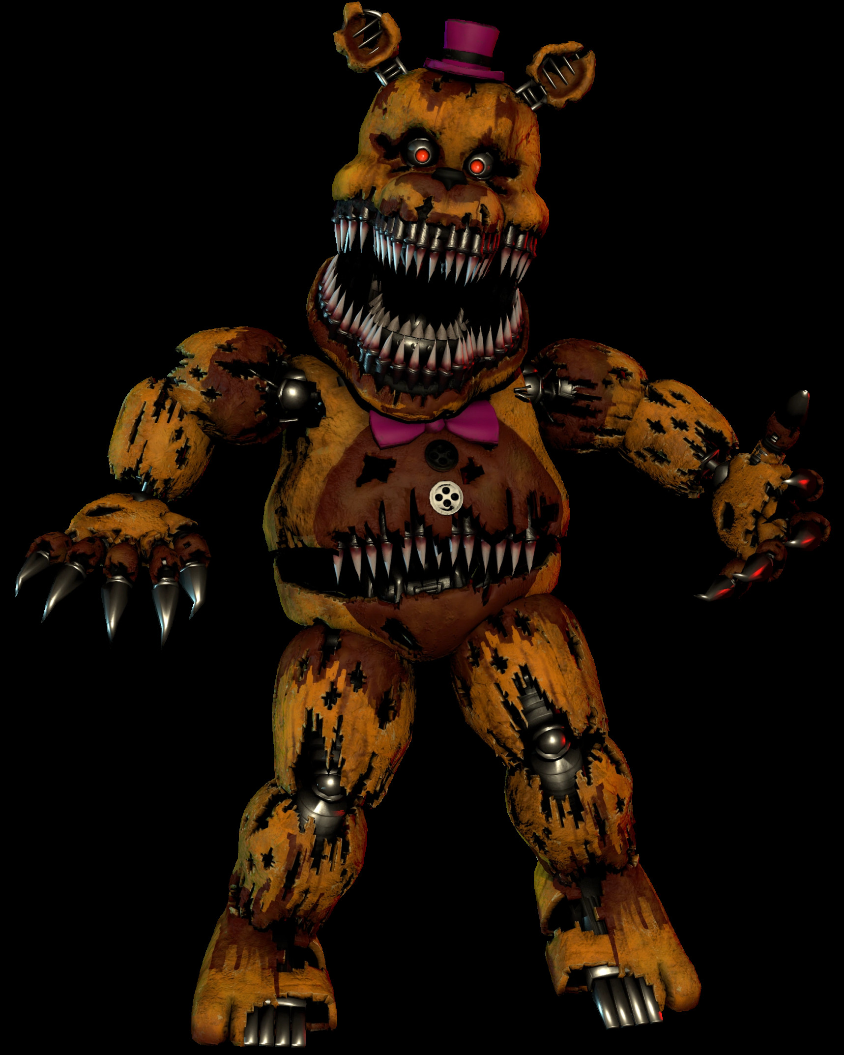 Nightmare Fredbear Blank Meme Template