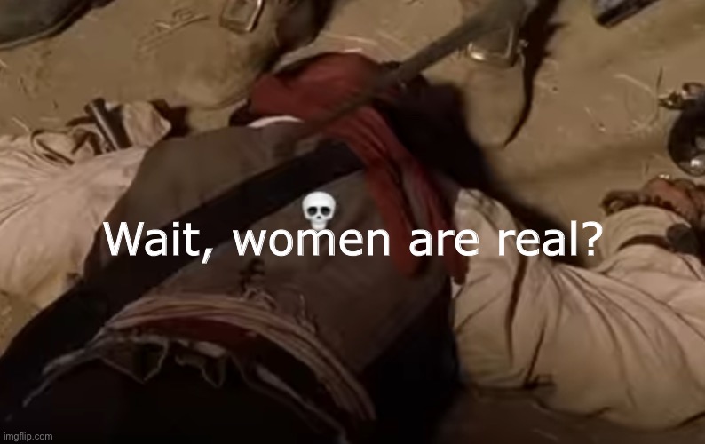 dead fr | Wait, women are real? | image tagged in dead fr | made w/ Imgflip meme maker