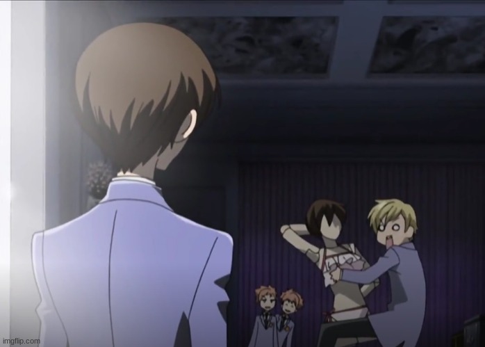 template | image tagged in haruhi watching tamaki do weird crap | made w/ Imgflip meme maker