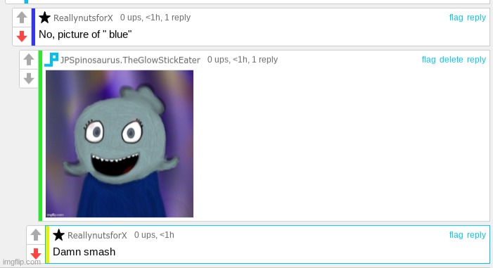 blue wants to smash herself | made w/ Imgflip meme maker