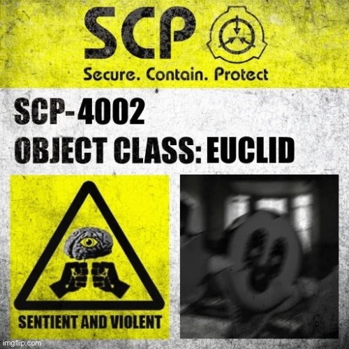 Scp 4002 Label | image tagged in scp 4002 label | made w/ Imgflip meme maker