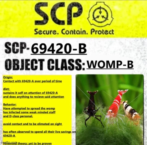 SCP 69420 B Label | image tagged in scp 69420 b label | made w/ Imgflip meme maker