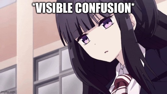 anime gurl | *VISIBLE CONFUSION* | image tagged in anime gurl | made w/ Imgflip meme maker
