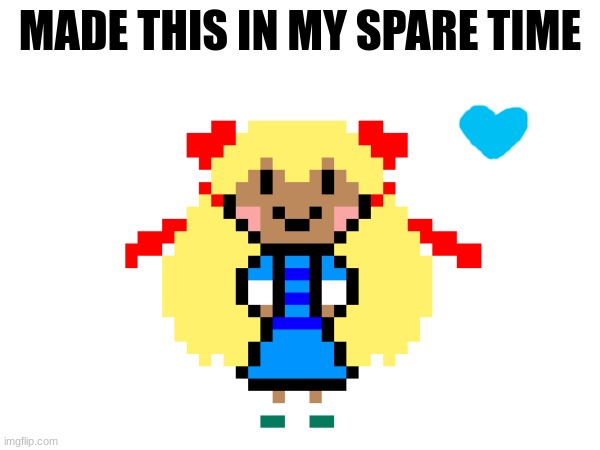 I made this | MADE THIS IN MY SPARE TIME | image tagged in pixel,drawing,art,8 bit | made w/ Imgflip meme maker