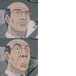 High Quality Shocked anime dude Blank Meme Template
