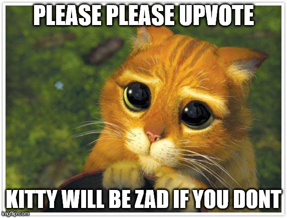 1st page on hot on the FUN STREAM | PLEASE PLEASE UPVOTE; KITTY WILL BE ZAD IF YOU DONT | image tagged in memes,shrek cat | made w/ Imgflip meme maker