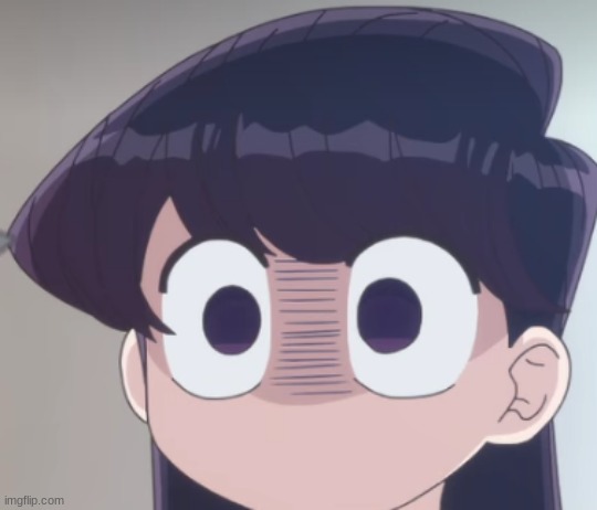 Komi poker face | image tagged in komi poker face | made w/ Imgflip meme maker