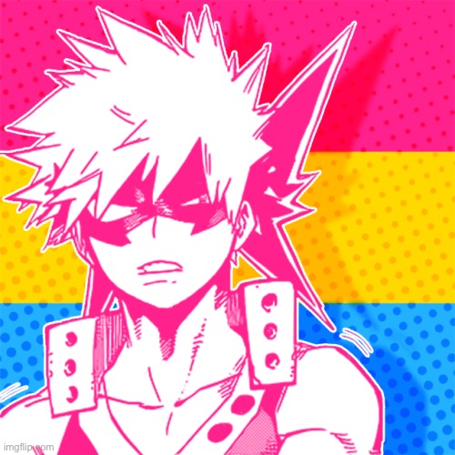 Pansexual Bakugou | image tagged in pansexual bakugou | made w/ Imgflip meme maker