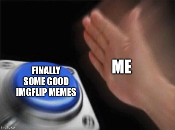 Blank Nut Button | ME; FINALLY SOME GOOD IMGFLIP MEMES | image tagged in memes,blank nut button | made w/ Imgflip meme maker
