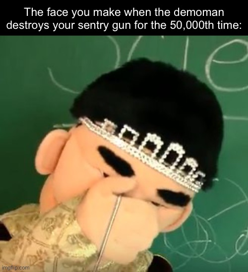Disaponited jackie chu | The face you make when the demoman destroys your sentry gun for the 50,000th time: | image tagged in disaponited jackie chu | made w/ Imgflip meme maker