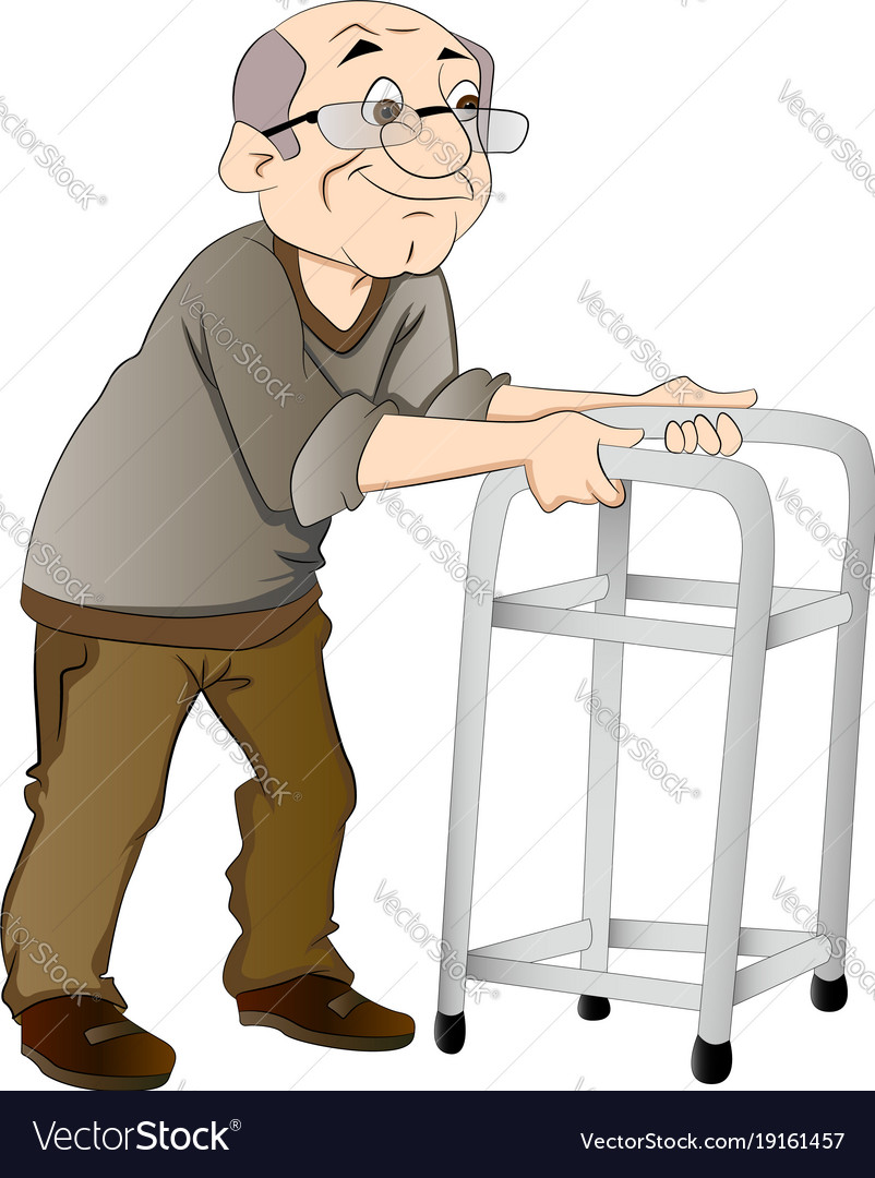 Old Man with Walker Blank Template - Imgflip