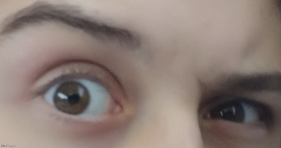 Eye reveal because I trust you people I think (whole face reveal if 150 comments and 30 ups) | made w/ Imgflip meme maker