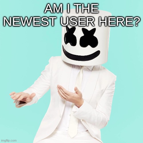 AM I THE NEWEST USER HERE? | image tagged in m | made w/ Imgflip meme maker