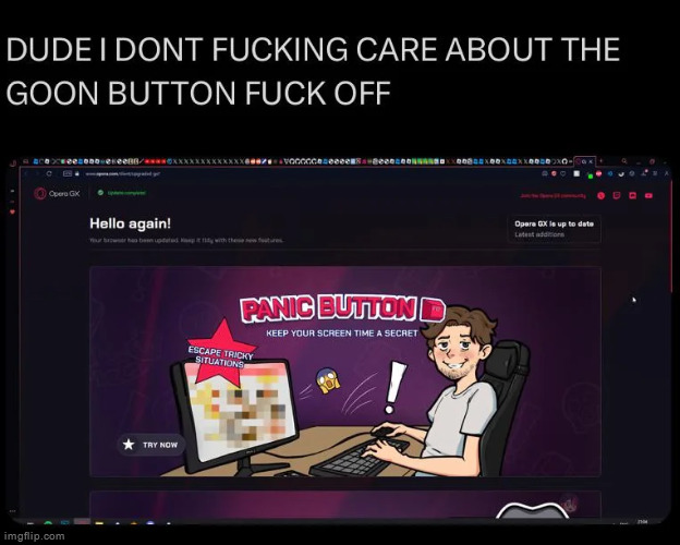 No wonder they market the browser toward gamers | made w/ Imgflip meme maker