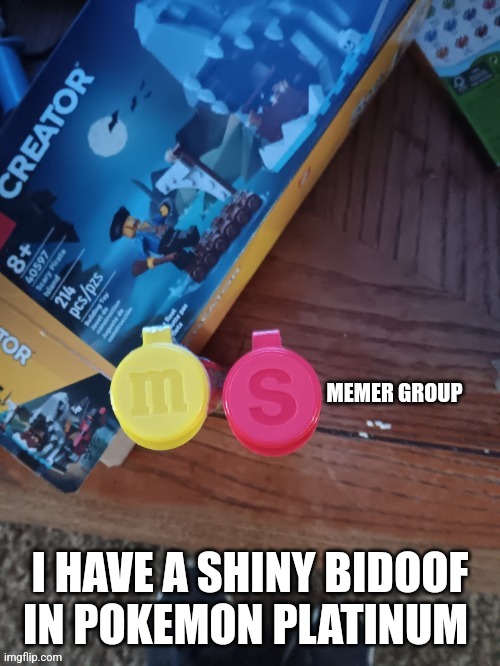 Thebest66 msmg | I HAVE A SHINY BIDOOF IN POKEMON PLATINUM | image tagged in thebest66 msmg | made w/ Imgflip meme maker