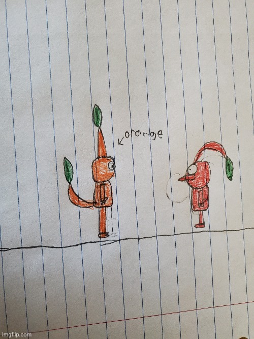 Yeah, decided to create an orange pikmin | image tagged in pikmin | made w/ Imgflip meme maker