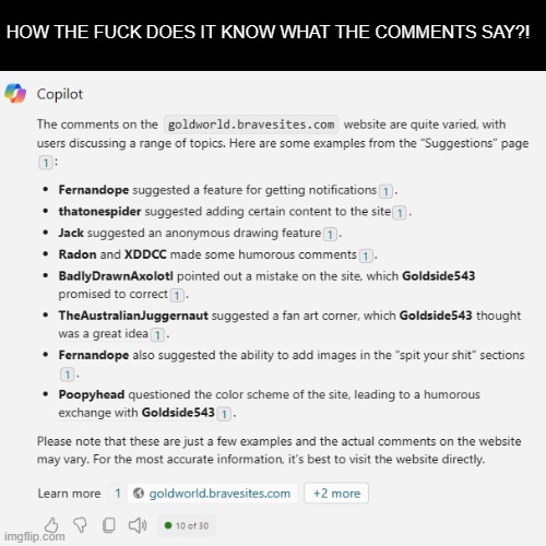 HOW THE FUCK DOES IT KNOW WHAT THE COMMENTS SAY?! | made w/ Imgflip meme maker