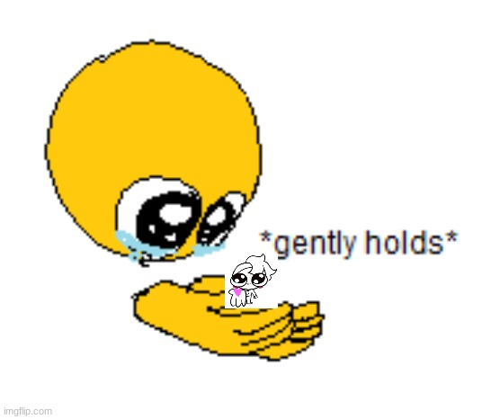 High Quality gently hold gummy Blank Meme Template