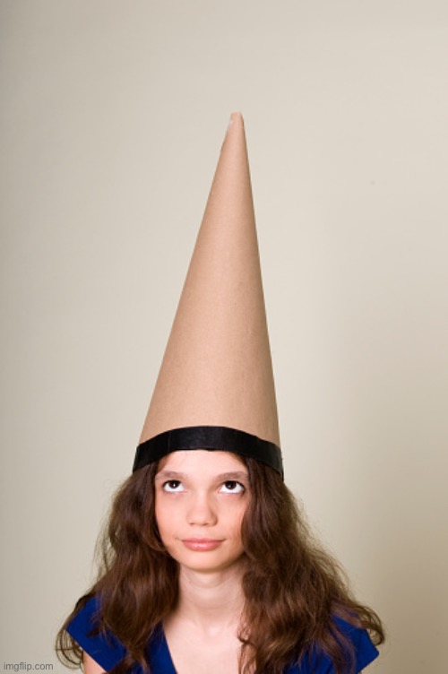 Dunce Hat | image tagged in dunce hat | made w/ Imgflip meme maker
