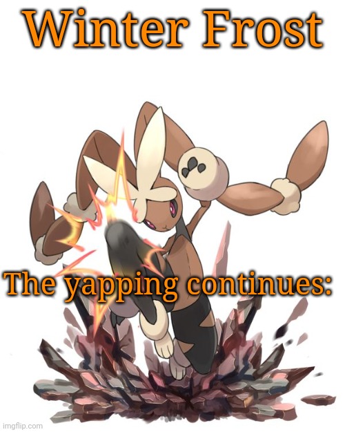 Winter frost lopunny template Blank Meme Template