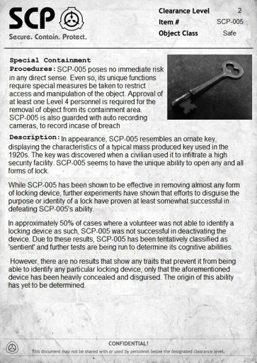 SCP-005 Document Blank Template - Imgflip