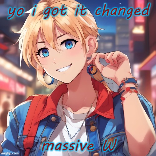 shoutout to the guy in the comments of my last post who told me how to do it (mod note: kraken) | yo i got it changed; massive W | image tagged in sure_why_not under ai filter | made w/ Imgflip meme maker
