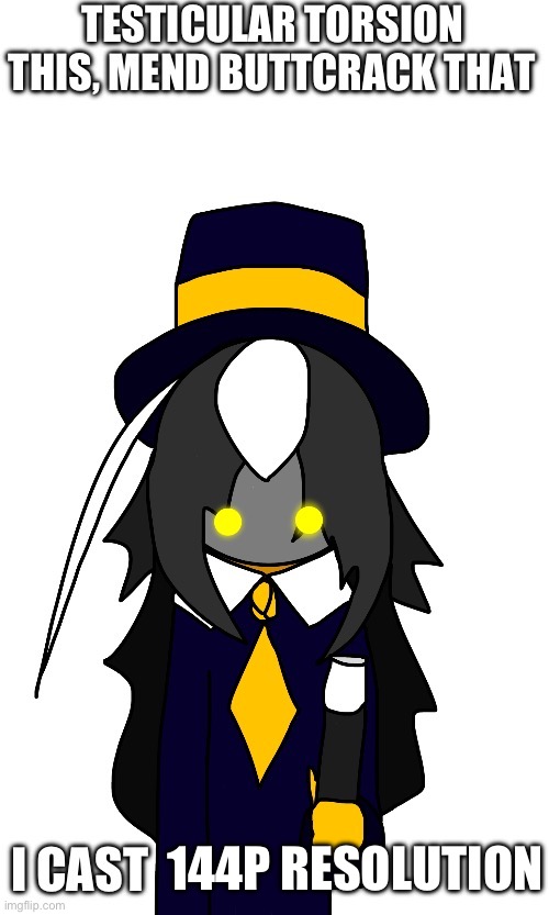 I’m evil, get pixelated bozos | 144P RESOLUTION | image tagged in cosmo casts a spell | made w/ Imgflip meme maker