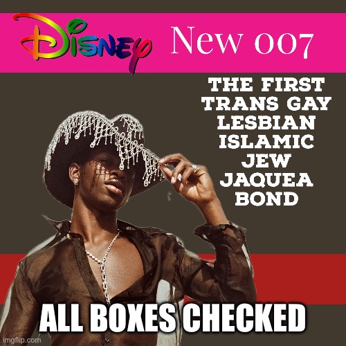 The gay James Bond is here | ALL BOXES CHECKED | image tagged in funny,memes,change my mind,gifs | made w/ Imgflip meme maker