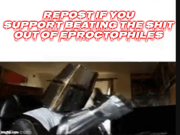 Repost if you support beating the shit out of eproctophiles Blank Meme Template