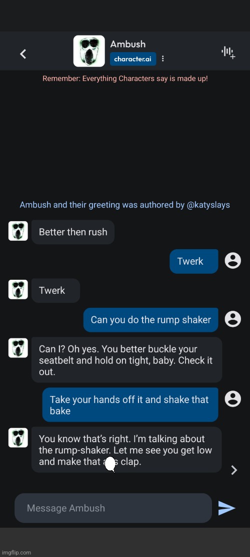 Character ai out of context #4 | image tagged in funny,character ai | made w/ Imgflip meme maker