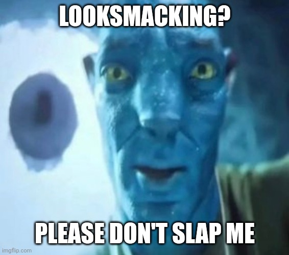 Avatar guy | LOOKSMACKING? PLEASE DON'T SLAP ME | image tagged in avatar guy | made w/ Imgflip meme maker