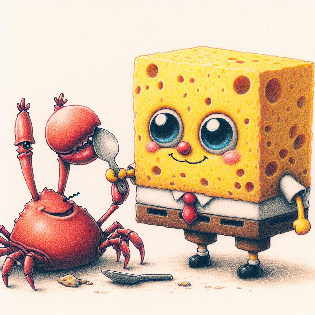 Spongebob Devours Mr Krabs Blank Meme Template