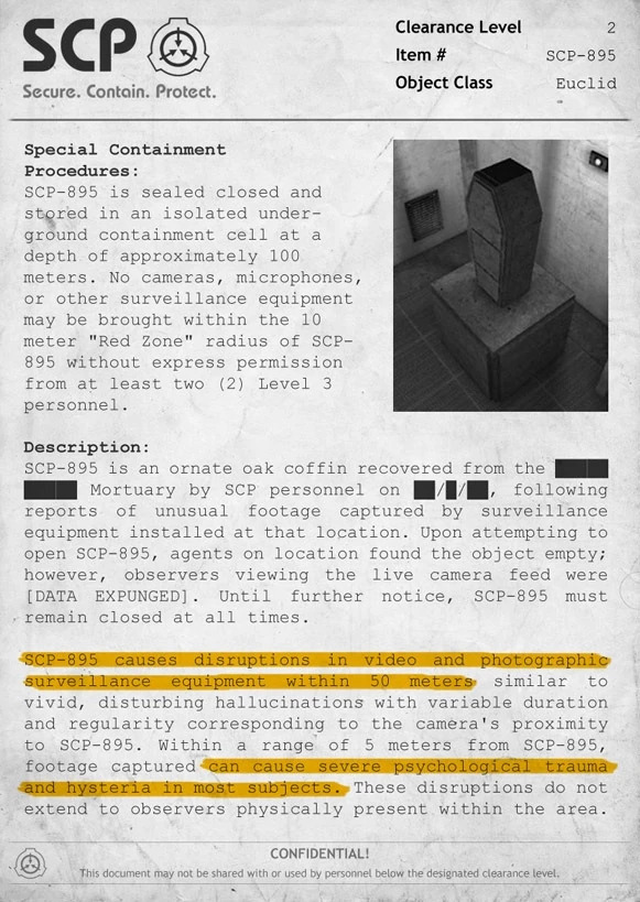 High Quality SCP-895 Document Blank Meme Template