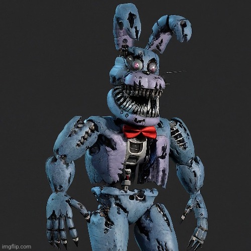 how Bonnie from FNAF 4 looks according to AI | made w/ Imgflip meme maker