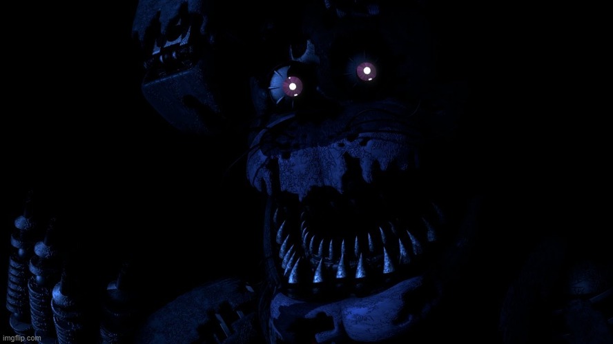 This used to be my favorite animatronic in FNAF 4 lol | image tagged in nightmare bonnie | made w/ Imgflip meme maker