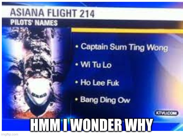 I wonder why they crashed | HMM I WONDER WHY | image tagged in airplane wrong week | made w/ Imgflip meme maker