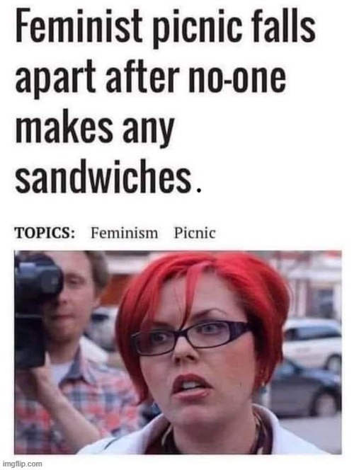 Sandwiches | image tagged in triggered feminist | made w/ Imgflip meme maker