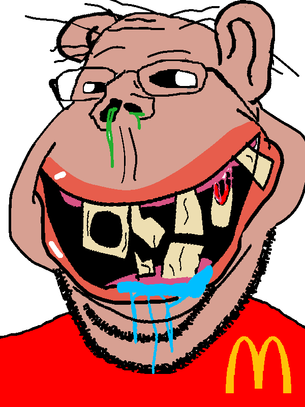 Retard McDonalds Wojak Blank Meme Template