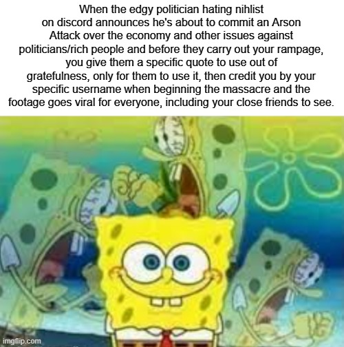High Quality Spongebob internal agony Blank Meme Template