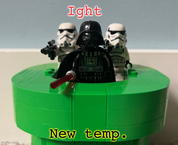 Not sure about text colors though | Ight; New temp. | image tagged in super vader bros | made w/ Imgflip meme maker