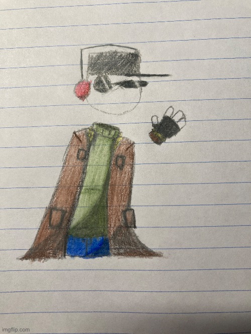 I drew him on paper | made w/ Imgflip meme maker