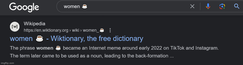 no way they made it a wiktionary entry lmao | made w/ Imgflip meme maker